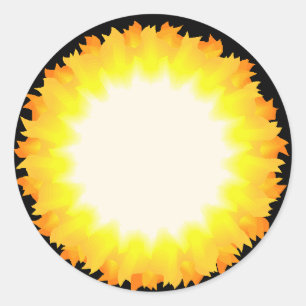 Sun Runder Aufkleber