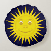Sun Rundes Kissen (Rückseite)