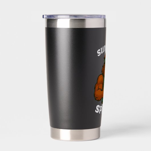 Sun’s Out SPF On – Funny Summer Orangutan Fitness  Thermobecher (Rechts)