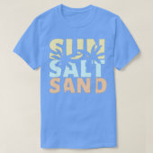 Sun Salt Sand Beach Sommer T-Shirt (Design vorne)