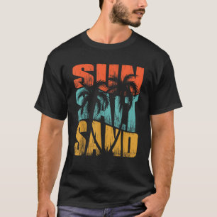 Sun Salt Sand Beach Sonnenuntergang Sommerurlaub C T-Shirt