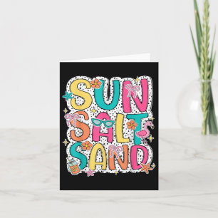 Sun Salt Sand Funny Beach Palm Tree Sommerurlaub Karte