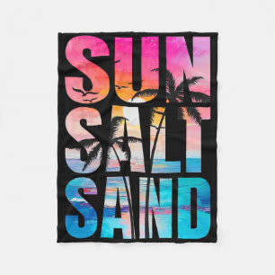 Sun Salt Sand Sommerurlaub Hawaii Beach Funny F Fleecedecke