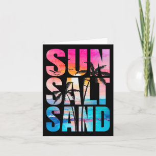 Sun Salt Sand Sommerurlaub Hawaii Beach Funny F Karte
