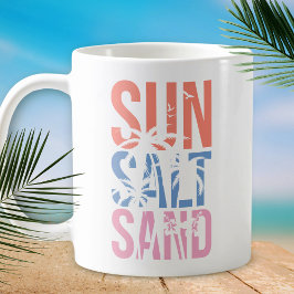 Sun Salt Sand Summer Beach Angebot Kaffeetasse