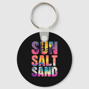 Sun Salt Sand Summer Beach Vibes Familienurlaub R Schlüsselanhänger