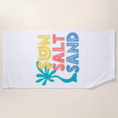 Sun Salt Sand Summer Vibes Strandtuch (Vorderseite)