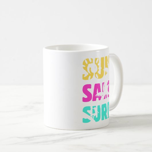 Sun Salt Surf - Summer Vibes Kaffeetasse (VorderseiteRechts)