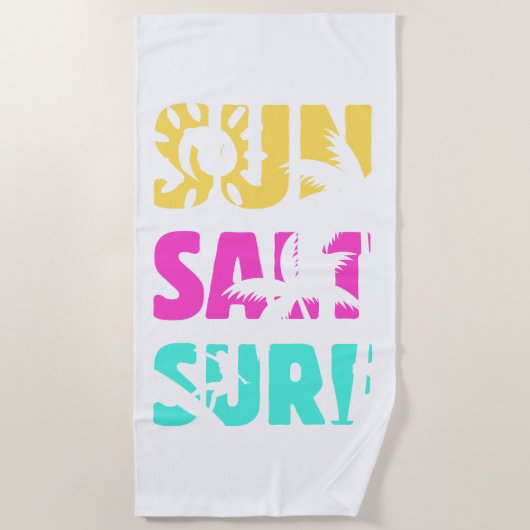 Sun Salt Surf - Summer Vibes Strandtuch (Vorderseite)