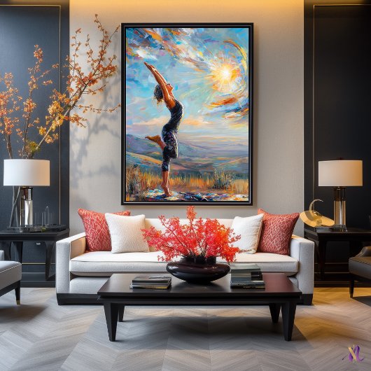 Sun Salutation - Innenausgleich in expressivem Poster