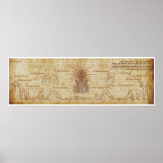 Sun Salutation Yoga-Plakatdruck Poster