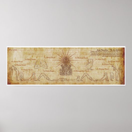 Sun Salutation Yoga-Plakatdruck Poster (Vorne)