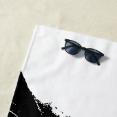 Sun, Sand, and Side-Eye – Ink Style Cat Strandtuch (Beispiel)