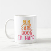 Sun Sand Buch in Hand Kaffeetasse (Links)