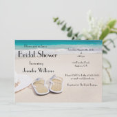 Sun & Sand Destination Bridal Dusche Einladungen (Stehend Vorderseite)