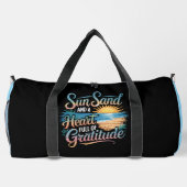 Sun Sand Heart Gratitude Beach Duffle Bag (Rückseite)