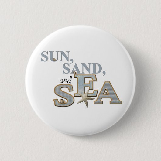 Sun-Sand-Meer Button (Vorderseite)