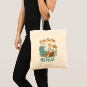 "Sun, Sand, Repeat" Tote Bag Tragetasche (Vorderseite (Produkt))