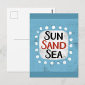 Sun Sand Sea Postkarte (Vorne/Hinten)