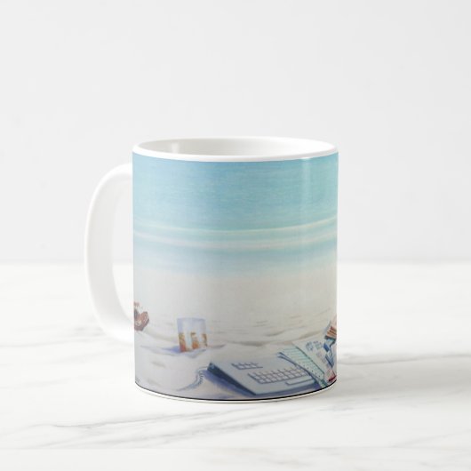 Sun-Sand und Geld II Kaffeetasse (Vorderseite Links)