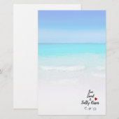 Sun Sand und Salty Kisses Tropical Beach Briefpapier (Vorne/Hinten)