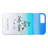 Sun Sand und Salty Kisses Tropical Beach Custom Case-Mate iPhone Hülle (Rückseite (Horizontal))