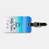 Sun Sand und Salty Kisses Tropical Beach Gepäckanhänger (Vorderseite horizontal)