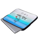 Sun Sand und Salty Kisses Tropical Beach Laptopschutzhülle (Vorne Knopf)