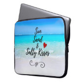 Sun Sand und Salty Kisses Tropical Beach Laptopschutzhülle (Vorderseite Links)