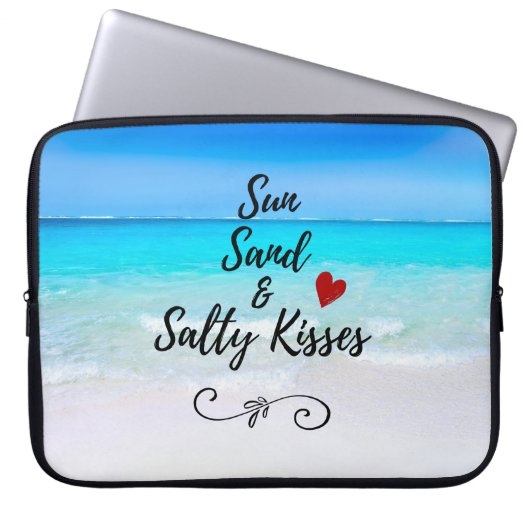 Sun Sand und Salty Kisses Tropical Beach Laptopschutzhülle (Vorderseite)