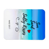 Sun Sand und Salty Kisses Tropical Beach Magnet (Horizontal)