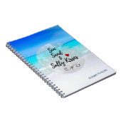 Sun Sand und Salty Kisses Tropical Beach Notizblock (Rechte Seite)