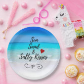 Sun Sand und Salty Kisses Tropical Beach Pappteller (Party)