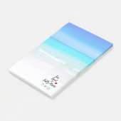 Sun Sand und Salty Kisses Tropical Beach Post-it Klebezettel (angewinkelt)