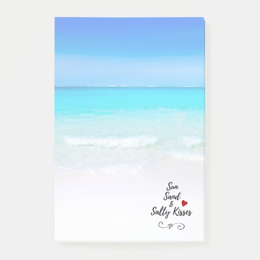 Sun Sand und Salty Kisses Tropical Beach Post-it Klebezettel (Vorderseite)