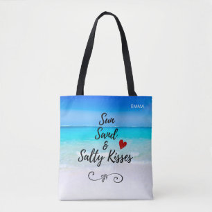 Sun Sand und Salty Kisses Tropical Beach Tasche