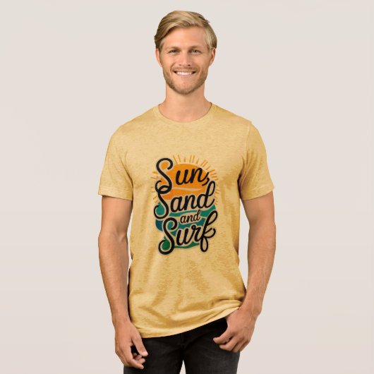 Sun Sand und Surf Tri-Blend Shirt (Vorderseite voll)