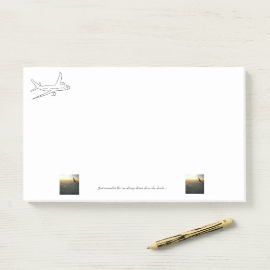 Sun scheint immer Post-Itanmerkung Post-it Klebezettel (Auf Schreibtisch)