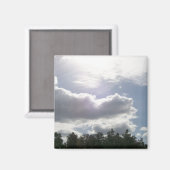 Sun schleicht durch Wolkenmagnet Magnet (Vorderseite/Rückseite)