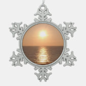 Sun Schneeflocken Zinn-Ornament (Vorderseite)