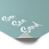 Sun Sea Sand | Trendy Wall Art | Minimalistisches  Poster (Ecke)