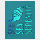 Sun Sea Serenity Tropical Seashell Beach Szene Fleecedecke (Vorderseite)
