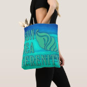 Sun Sea Serenity Tropical Seashell Beach Szene Tasche (Von Nahem)
