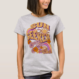Sun Seeker Positive Vibes Sommerurlaub Floral T-Shirt