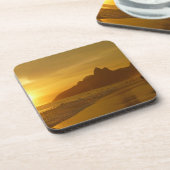 Sun Set am Strand von Ipanema Brasilien Getränkeuntersetzer (Linke Seite)