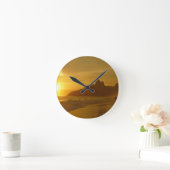 Sun Set at Ipanema Beach Brazil Runde Wanduhr (Zuhause)