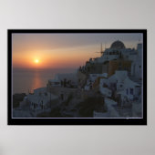 Sun Set auf Santorini Poster (Vorne)