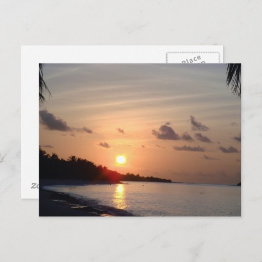 Sun Set Postkarte (Vorne/Hinten)