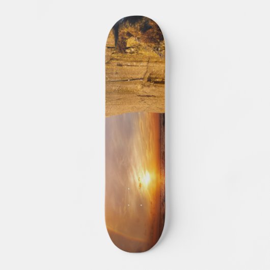 Sun Set Sea Cliff Skateboard (Vorderseite)