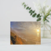 Sun Sets über den Pazifischen Ozean von Heceta Postkarte (Stehend Vorderseite)